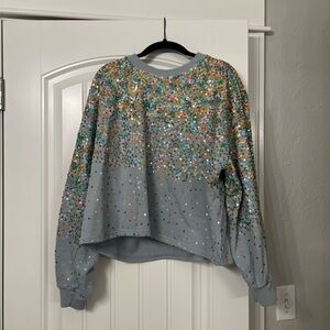 QUEEN OF SPARKLES Multicolor Sequin Sweater